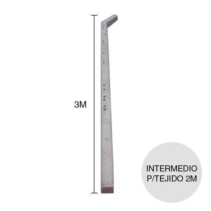 Poste Intermedio Olimpico para Tejido 1.80 a 2.00mts (9cm x 10cm x 3m)