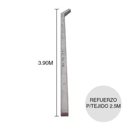 Poste Refuerzo Olimpico para Tejido 2.50m (12cm x 12cm x 3.90m)