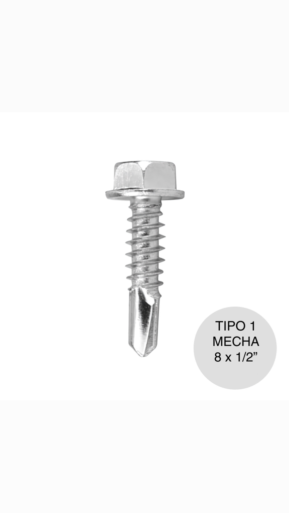 Tornillo T1 Mecha 8x1/2 Uni