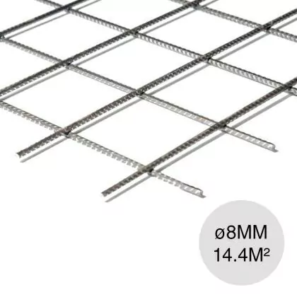 Malla Electrosoldada Ø8 mm Q335 15x15 (2.4x6m)