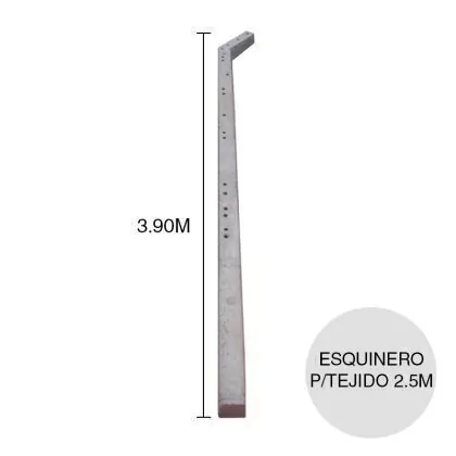 [PHEO25] Poste Esquinero Olimpico para Tejido 2.50mts (12cm x 12cm x 3.90m)